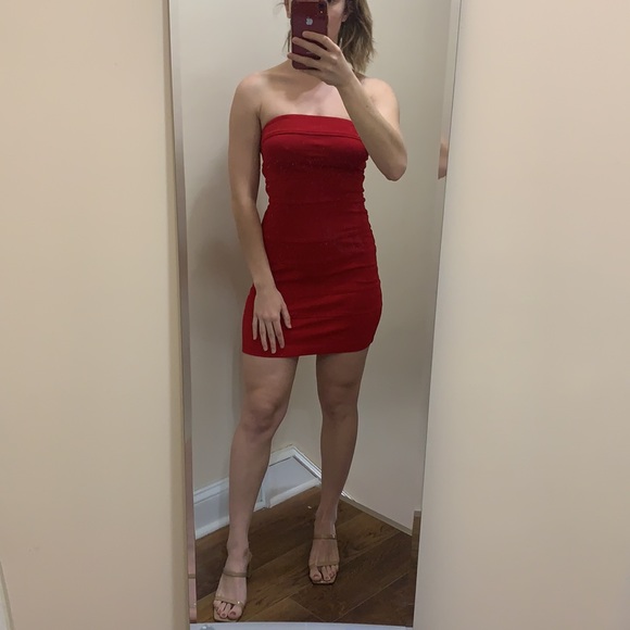 3/25 Red bodycon dress - Picture 1 of 6